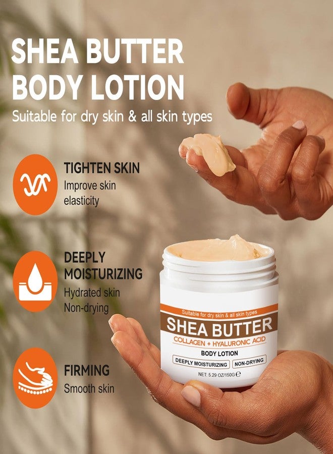 Grospe Shea Body Butter for Dry, Extremely Dry, Sensitive Skin,Body Cream with Marine Collagen, Shea Butter & Argan Oil for Women & Men - Image 3